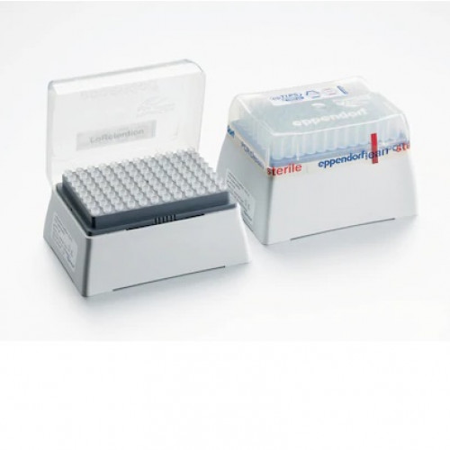 ep Dualfilter T.I.P.S.® LoRetention®, PCR clean and sterile, 0.5 – 20 µL L, 46 mm, light gray, colorless tips, 960 tips (10 racks × 96 tips)